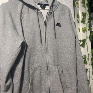 nike grey zip up